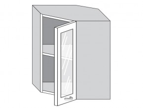 1.60.3у Шкаф настенный (h=720) угловой на 600мм со стекл. дверцей в Сургуте - surgut.magazin-mebel74.ru | фото