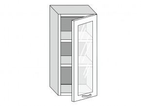 19.40.3 Шкаф настенный (h=913) на 400мм с 1-ой стекл. дверцей в Сургуте - surgut.magazin-mebel74.ru | фото