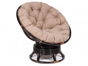 Кресло-качалка Papasan w 23/01 B с подушкой Antique brown, экошерсть Коричневый в Сургуте - surgut.magazin-mebel74.ru | фото