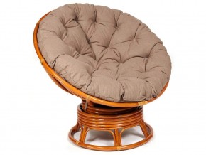 Кресло-качалка Papasan w 23/01 B с подушкой Cognac, экошерсть Коричневый в Сургуте - surgut.magazin-mebel74.ru | фото