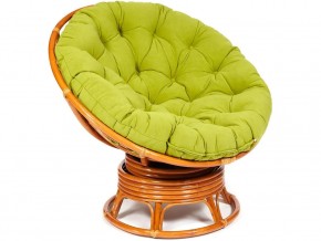 Кресло-качалка Papasan w 23/01 B с подушкой Cognac, флок Олива в Сургуте - surgut.magazin-mebel74.ru | фото