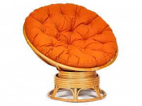 Кресло-качалка Papasan w 23/01 B с подушкой Honey, ткань Оранжевый в Сургуте - surgut.magazin-mebel74.ru | фото