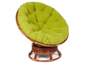 Кресло-качалка Papasan w 23/01 B с подушкой Pecan, флок Олива в Сургуте - surgut.magazin-mebel74.ru | фото