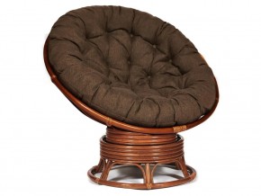 Кресло-качалка Papasan w 23/01 B с подушкой Pecan, ткань Коричневый в Сургуте - surgut.magazin-mebel74.ru | фото