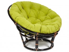 Кресло Papasan 23/01 W с подушкой Antique brown, флок Олива в Сургуте - surgut.magazin-mebel74.ru | фото