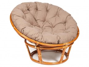 Кресло Papasan 23/01 W с подушкой Cognac, экошерсть Коричневый в Сургуте - surgut.magazin-mebel74.ru | фото