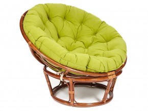 Кресло Papasan 23/01 W с подушкой Pecan, флок Олива в Сургуте - surgut.magazin-mebel74.ru | фото