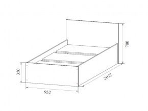 Кровать одинарная (Без матраца 0,9*2,0) в Сургуте - surgut.magazin-mebel74.ru | фото