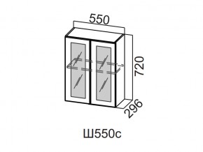 Ш550с/720 Шкаф навесной 550/720 (со стеклом) в Сургуте - surgut.magazin-mebel74.ru | фото