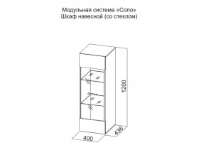 Шкаф навесной (со стеклом) в Сургуте - surgut.magazin-mebel74.ru | фото